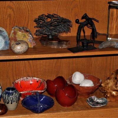 Lots of pottery and home decor.