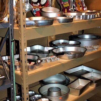 Lots and lots of pans with many specialty shapes and patterns.
