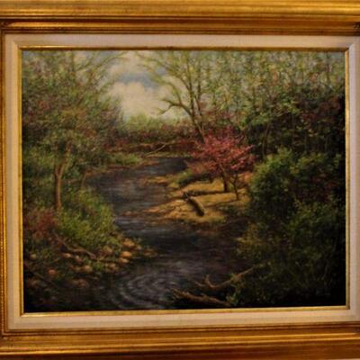 An beautiful and serene oil painting signed by "Ewing".