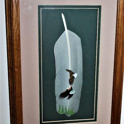 Hand painted Eagle feather.