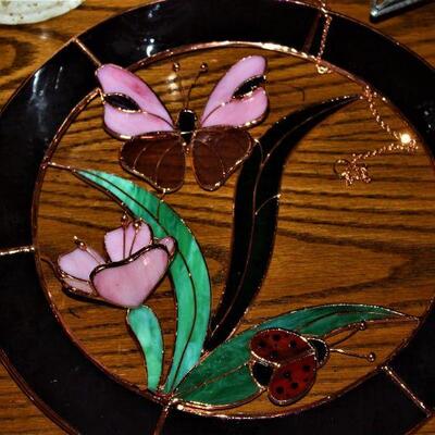 Sparkling stained glass art.