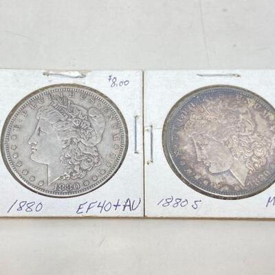 #1758 • 1886, 1888 Morgan Silver Dollars