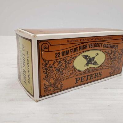 #814 â€¢ 450 Rounds Of Peters .22 LR High Velocity Solid Point