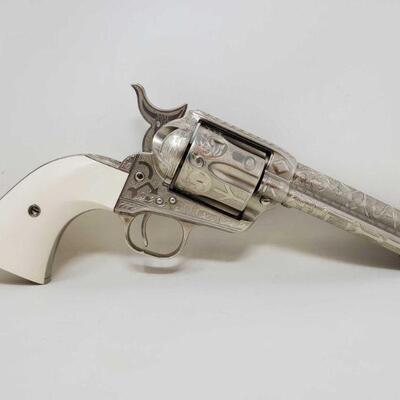 #508 â€¢ Colt Single Action Army Engraved .45 Revolver - CA OK. Barrel Length: 4.75