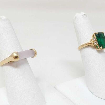 #1204 â€¢ 2 14k Gold Rings, 7.8g