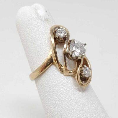 #1122 â€¢ 14k Gold Ring With Diamonds, 4.1g
