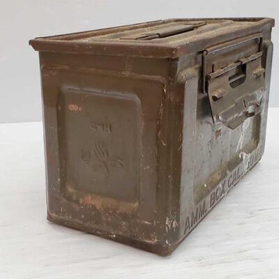 #876 â€¢ WW2 50 CAL Ammo Can and Ammo Shells