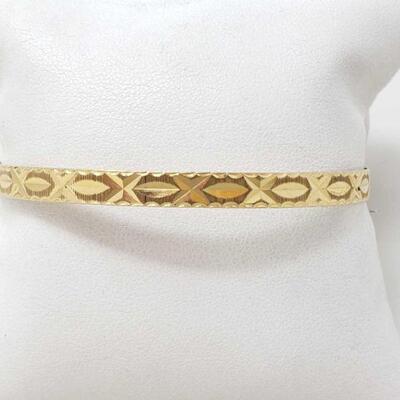 #1078 â€¢ 18k Gold Bracelet, 6.8g