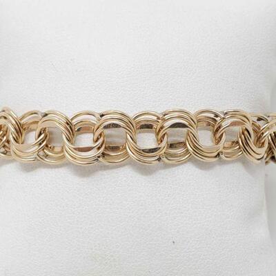#1164 â€¢ 14k Gold Chain Bracelet, 21.8g
