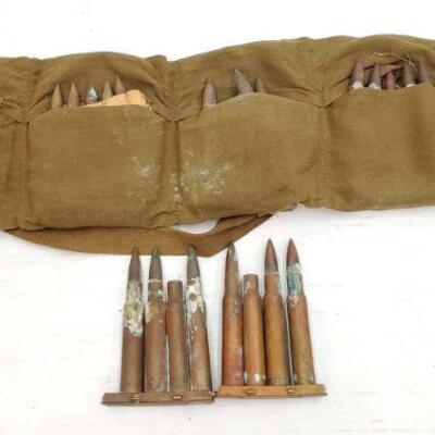 #866 â€¢ 29 Rounds Of 1918 30-06 With Ammo Pouches