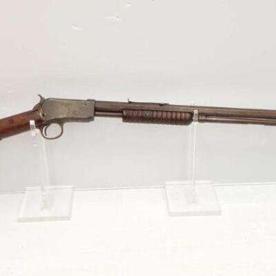 #626 â€¢ Winchester 1890 .22 WRF Pump Action Rifle. Serial Number: 477252
Barrel Length: 24