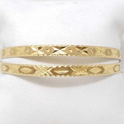 #1074 â€¢ Two 18k Gold Bracelets, 13g
