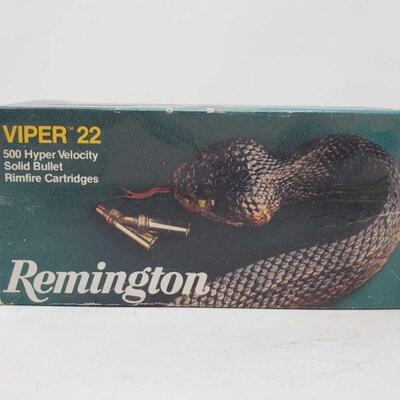#8078 • VIPER 22 Remington 500 Hyper Velocity Solid Bullet Rimfire Cartridges