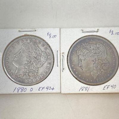 #1762 • 2 1921 Morgan Silver Dollars