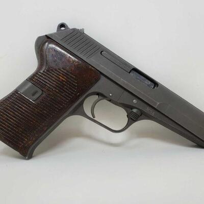 #414 â€¢ Czech CZ-52 7.62X25mm Semi-Auto Pistol - CA OK SERIAL NO LB2629 BARREL 4.5