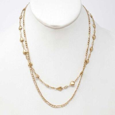 #1158 â€¢ Two 14k Gold Neckla