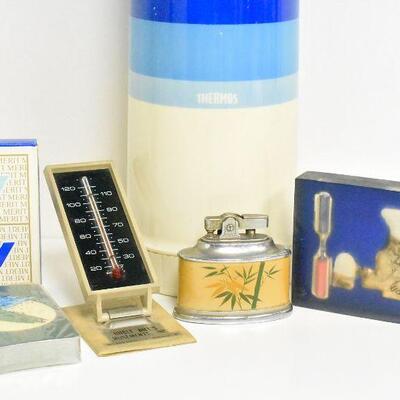 Thermos, Advertising Thermometer & More