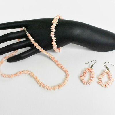 Pink Shell Jewelry Set