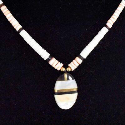 Heishi Necklace with Pendant