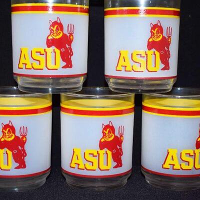 ASU Sun Devil Frosted Graphic Cups Set of 6