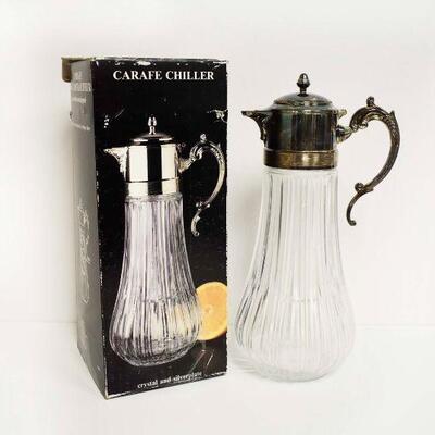 Carafe Chiller - Crystal and Silverplate