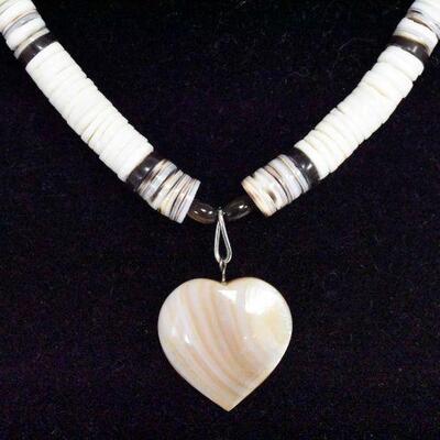 Polished Stone & Beaded Necklace