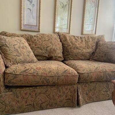 Brown Floral Couch - $75