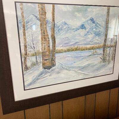 Watercolor: Teton Jackson Hole Wyoming 