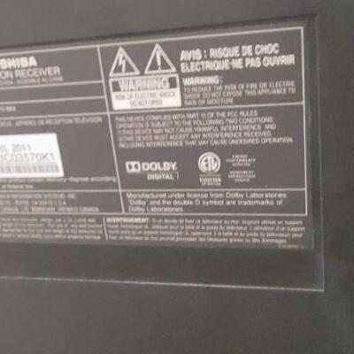 Toshiba TV sticker detail