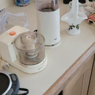 Coffee grinder , food processor and toaster