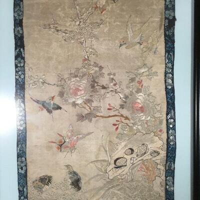 Japanese Silk Tapestry 9 x 13