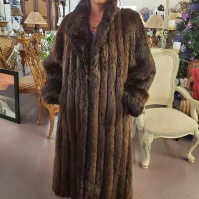 full length vintage beaver coat