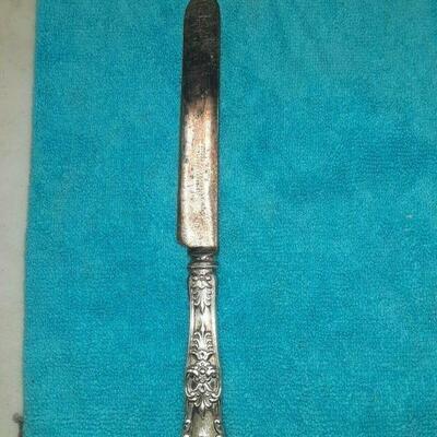 https://www.ebay.com/itm/124776555920	ME3087 USED TIFFANY & CO. STERLING SILVER BLUNT TABLE KNIFE KING PATTERN		Auction
