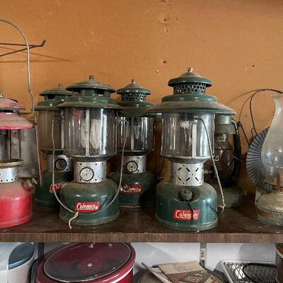vintage gas lanterns- Coleman-embury- adlake 