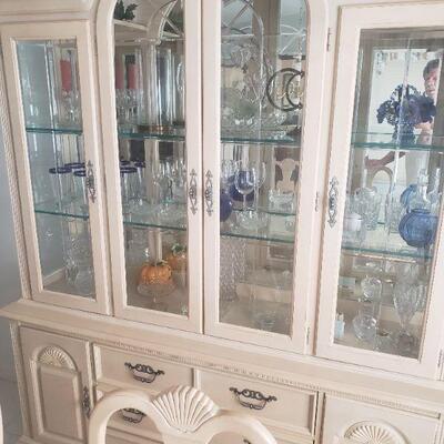 China cabinet that matches the dining room table and chairs