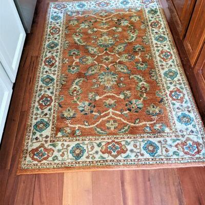 Wool rust area rug 3 x 4 1/2  - Karastan