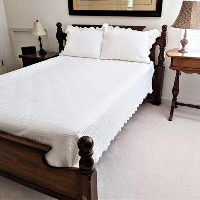 Pine bed - fits both Queensize and fullsize mattresses