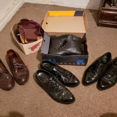 1316	

3 Pairs Of Dress Shoes, Boots, And Shoes Acessories
All size 13 Brands Include The Florsheim Shoe and Aries