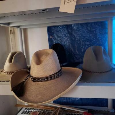 1010	

4 Cowboy Hats
Sizes Range From Approx 7- 7 1/4