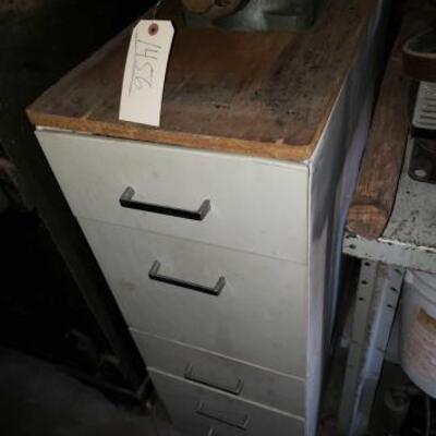 #1458 â€¢ Filing Cabinet With Hardware, Chargers, And More