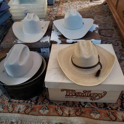 1006	

2 Stetson Hats, Bailey Hat, And Dobbs Hat
Sizes Range From 7- 7 1/4