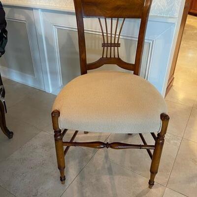 $75 each - 7 Kitchen chairs - beige textured upholstery