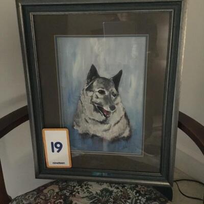 #19 WeeGee the Dog 16.5" x 20.5" Priced at $75