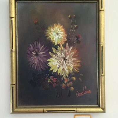 #24 Original oil by Bill Venables.  16" x 20" Three flowers.  Priced at $125