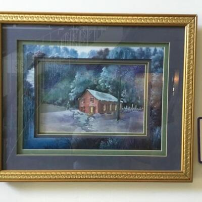 #58  Original by Laurel Native William "Bill" Venables, Jr. of Christ Church.  Frame measures 22" x 18".  Triple...