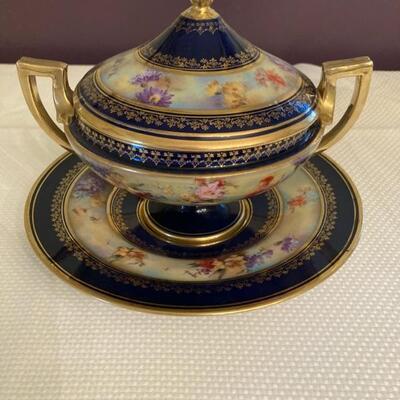 Cobolt blue tureen with underplate.  Priced at $150