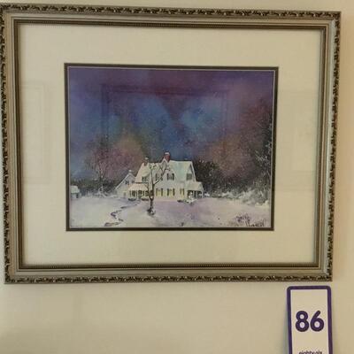 #86 Original Watercolor by Bill Venables.  22" x 18" Priced at $125