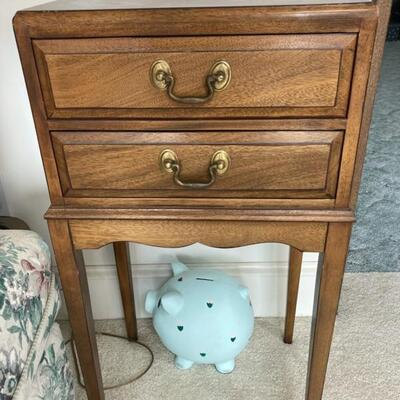 Two Drawer End Table measures 15