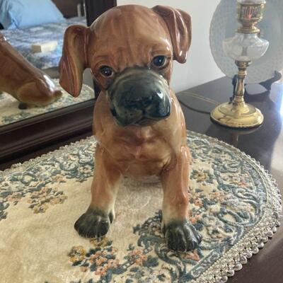 Adorable ceramic 'boxer' looking for his forever home.  Priced at $55.