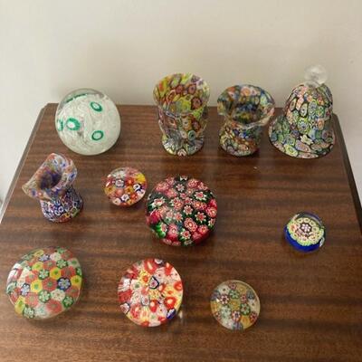 Large collection of Murano Millefiori for sale  at the in person sale.